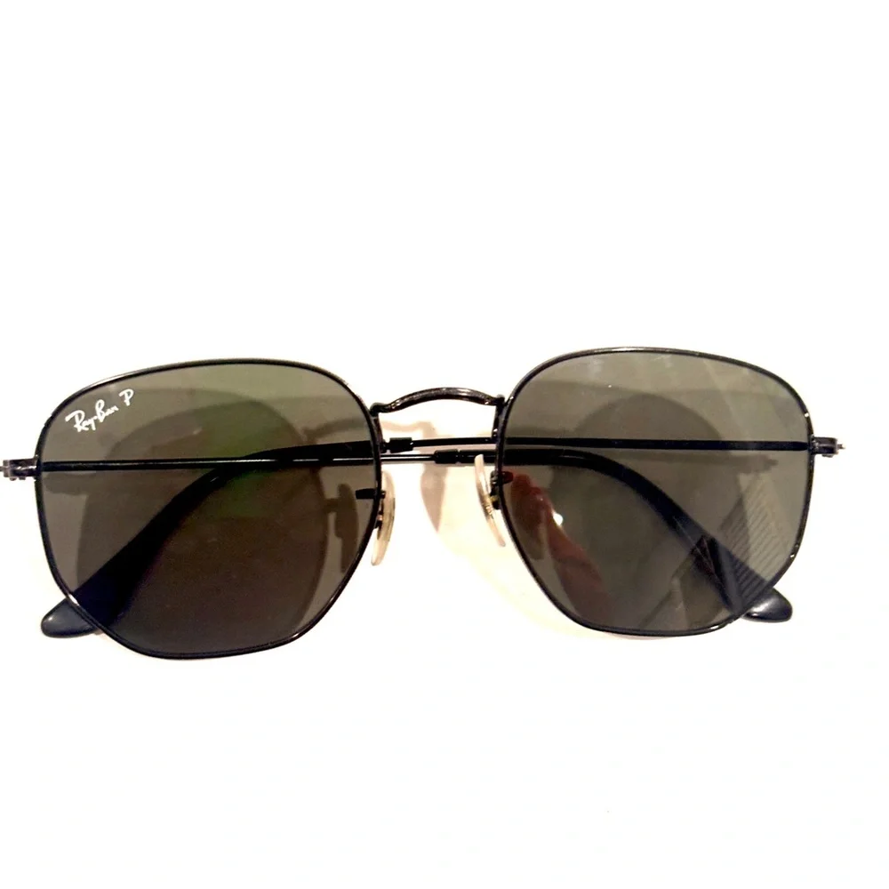 Ray-Ban RB3548 Hexagonal Black Sunglasses polarized Made in Italy 54